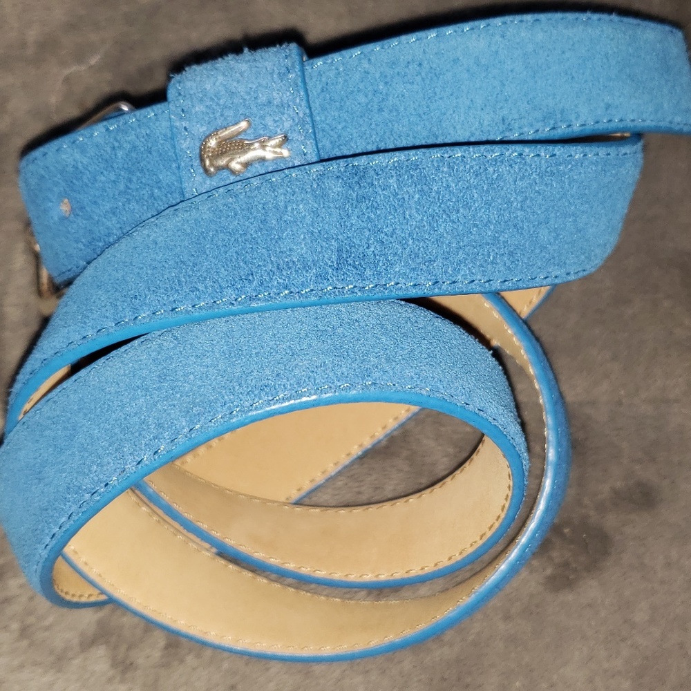 LACOSTE Suede Leather-Lined Belt